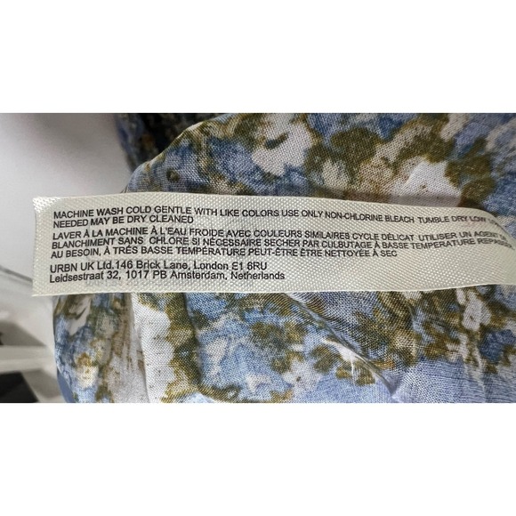 Free People Revolve Size Large HeatWave Blue Floral Print Smocked Maxi Dress NEW - Picture 13 of 15